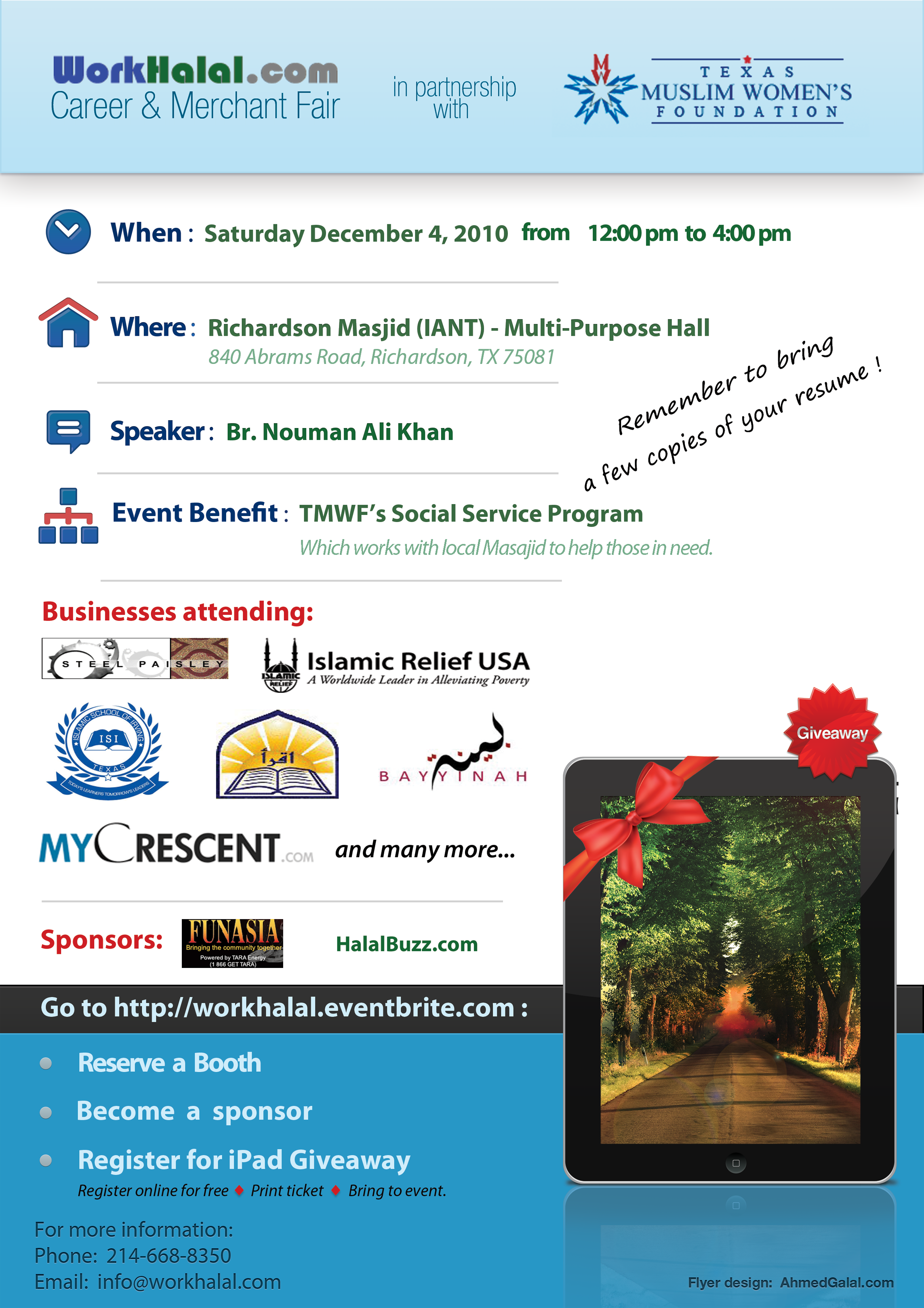 WorkHalal event flyer